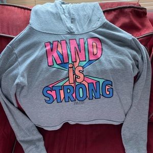 Justice crop hoodie